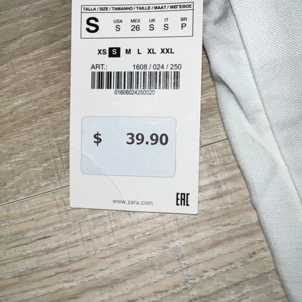 white zara trousers pants‎